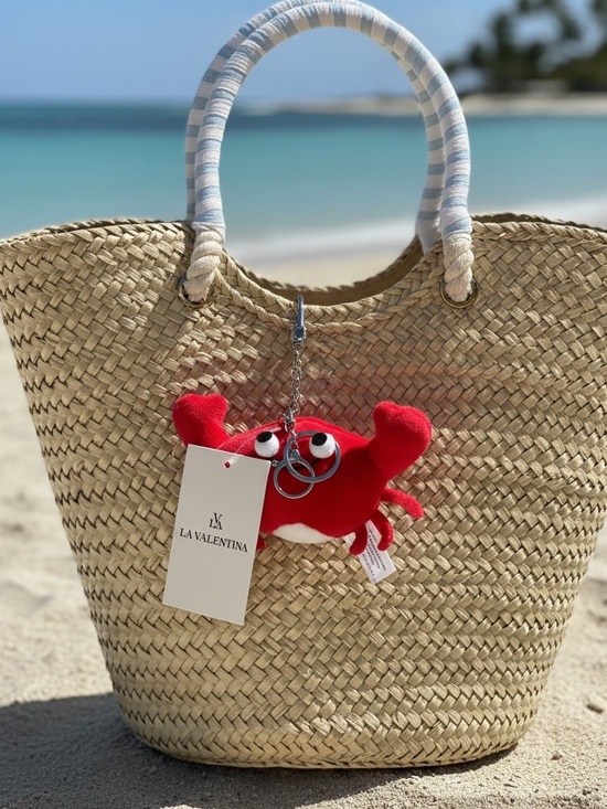 La Valentina Accessories - La Valentina Red Crab 🦀 Bag Charm/ Hangtag/ Keychain Silver Hardware 
NWT